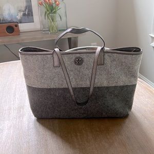 Gray Tory Burch Tote - like new!